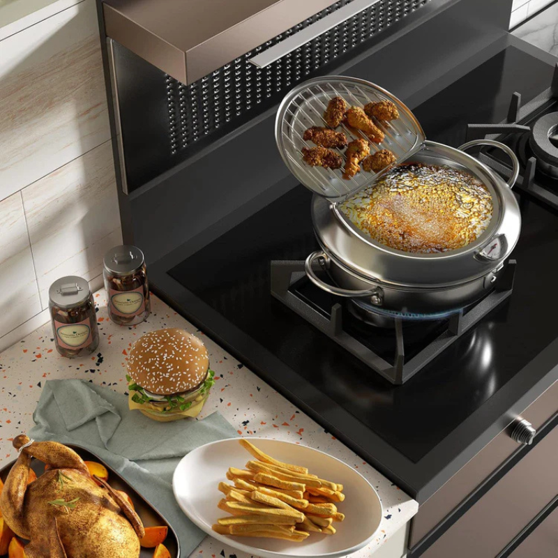 Fritteuse mit Temperaturkontrolle
