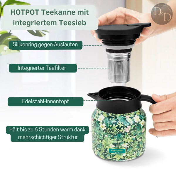 BLOOM'on Hotpot incl. build-in tea filter