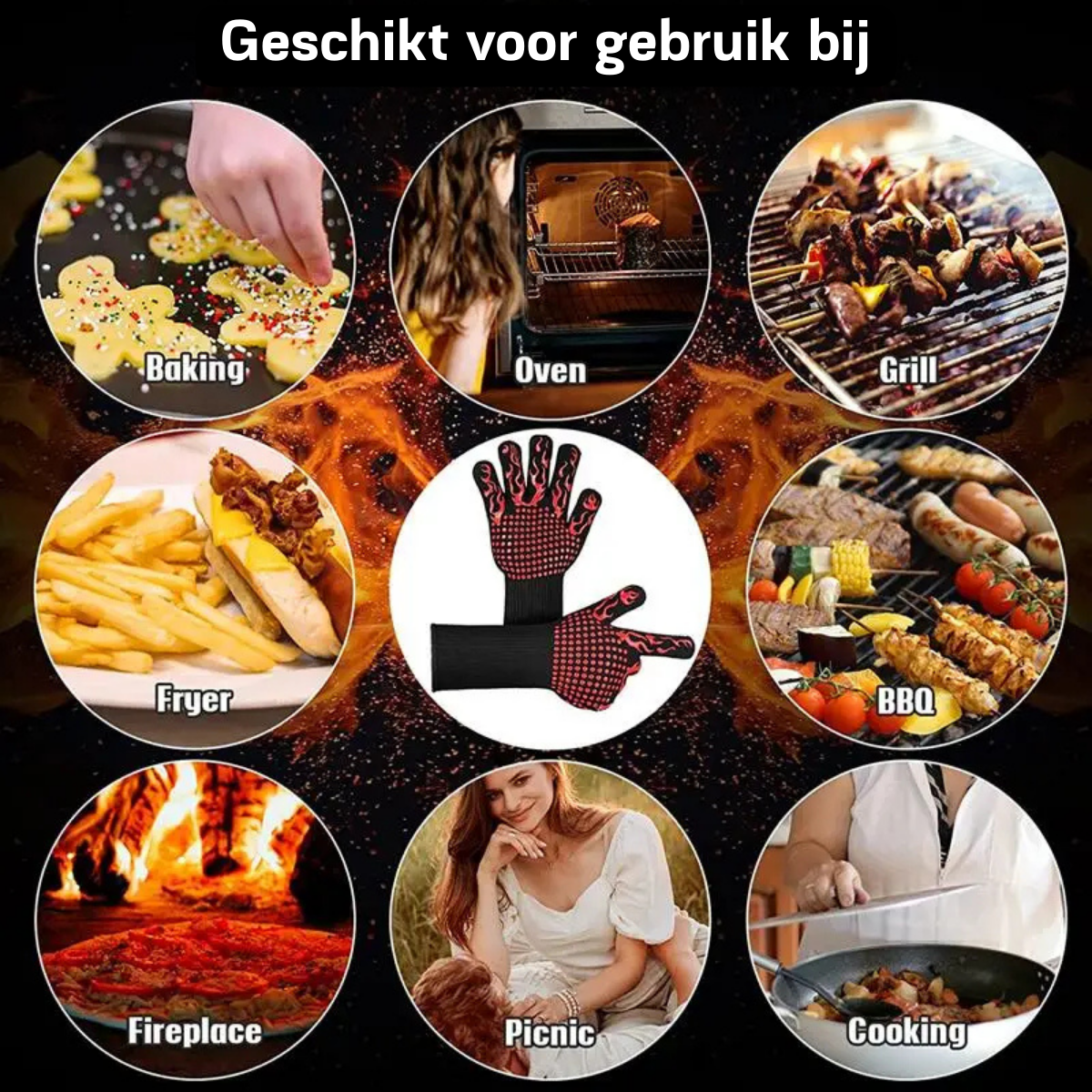 FireGuard - Guanti per barbecue fino a 800°C