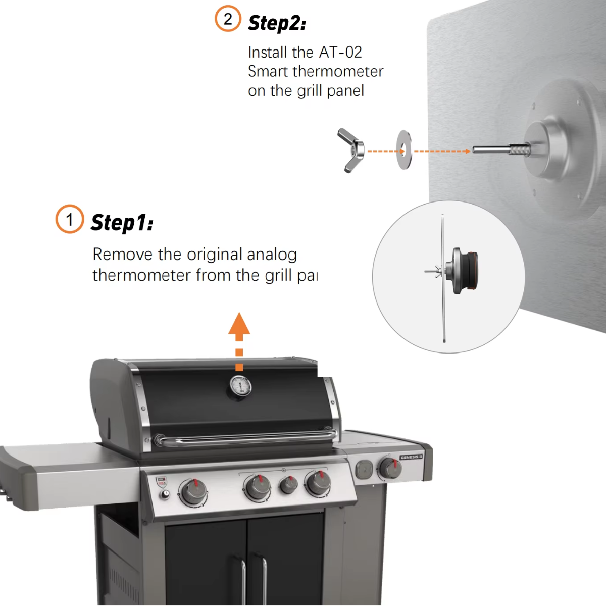 Termometro per barbecue AI + App mobile gratuita
