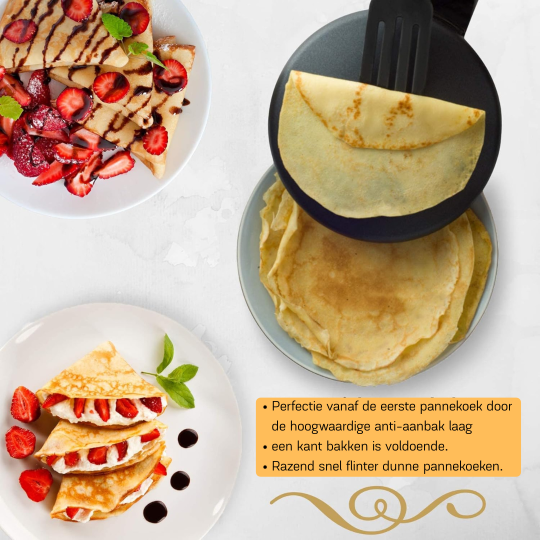 Quick crepes pan - bake perfect pancakes in less than 30 seconds