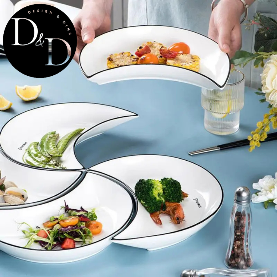 Lunar Luxe : 5-delige keramische maanschotel set