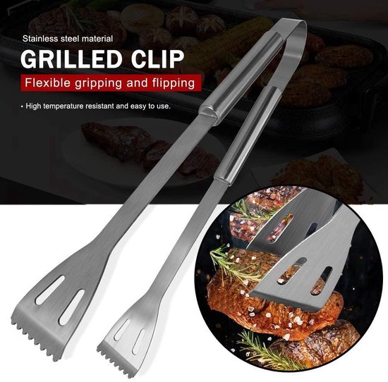 18-piece set - Stainless steel BBQ tools