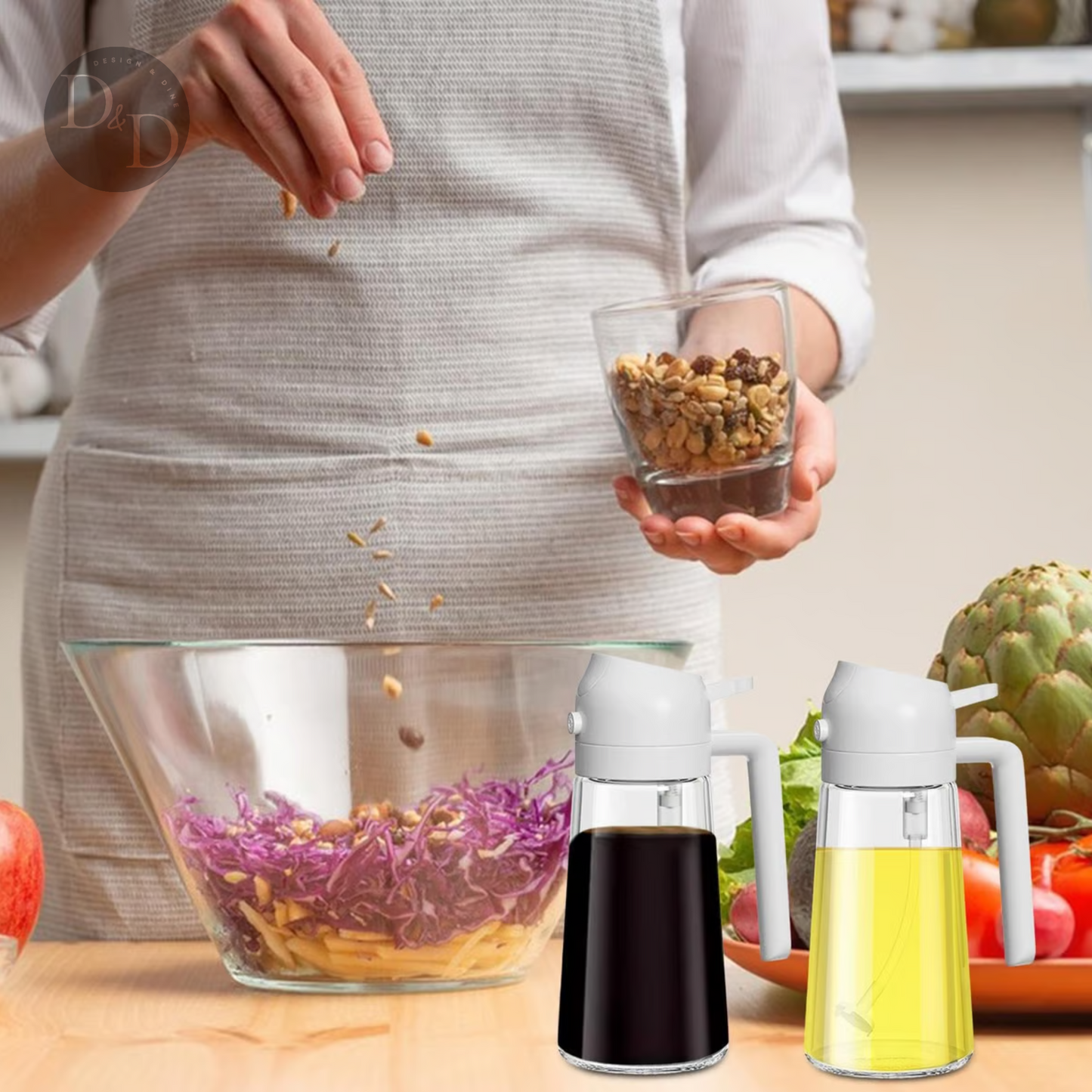 Nebulizador del chef - 1 + 1 GRATIS - spray de aceite 2 en 1