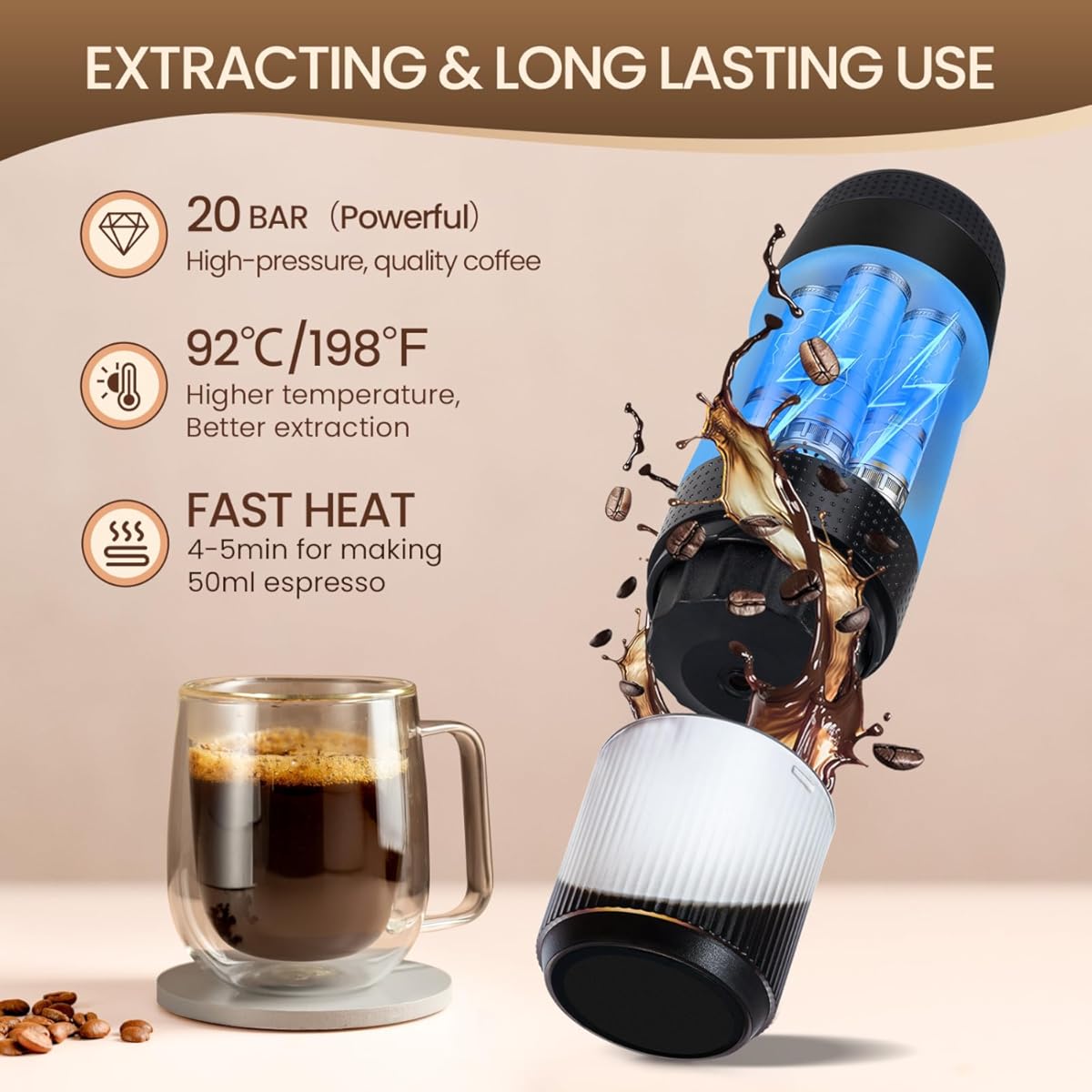 Brew on the go - wireless espresso machine