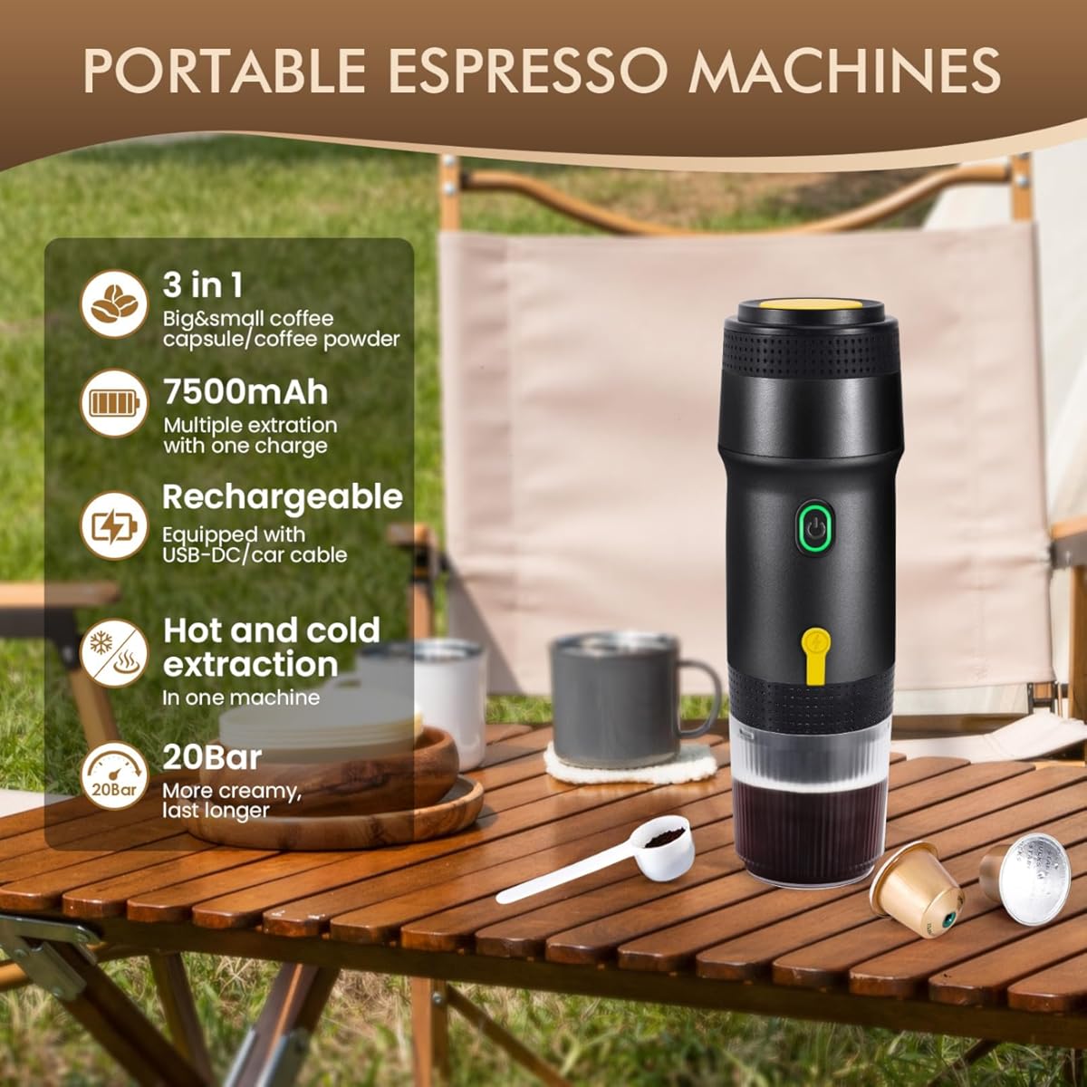 Brew on the go - wireless espresso machine