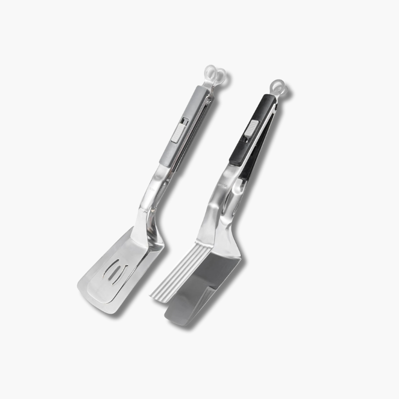 Grip and flip 2 in 1 BBQ tong