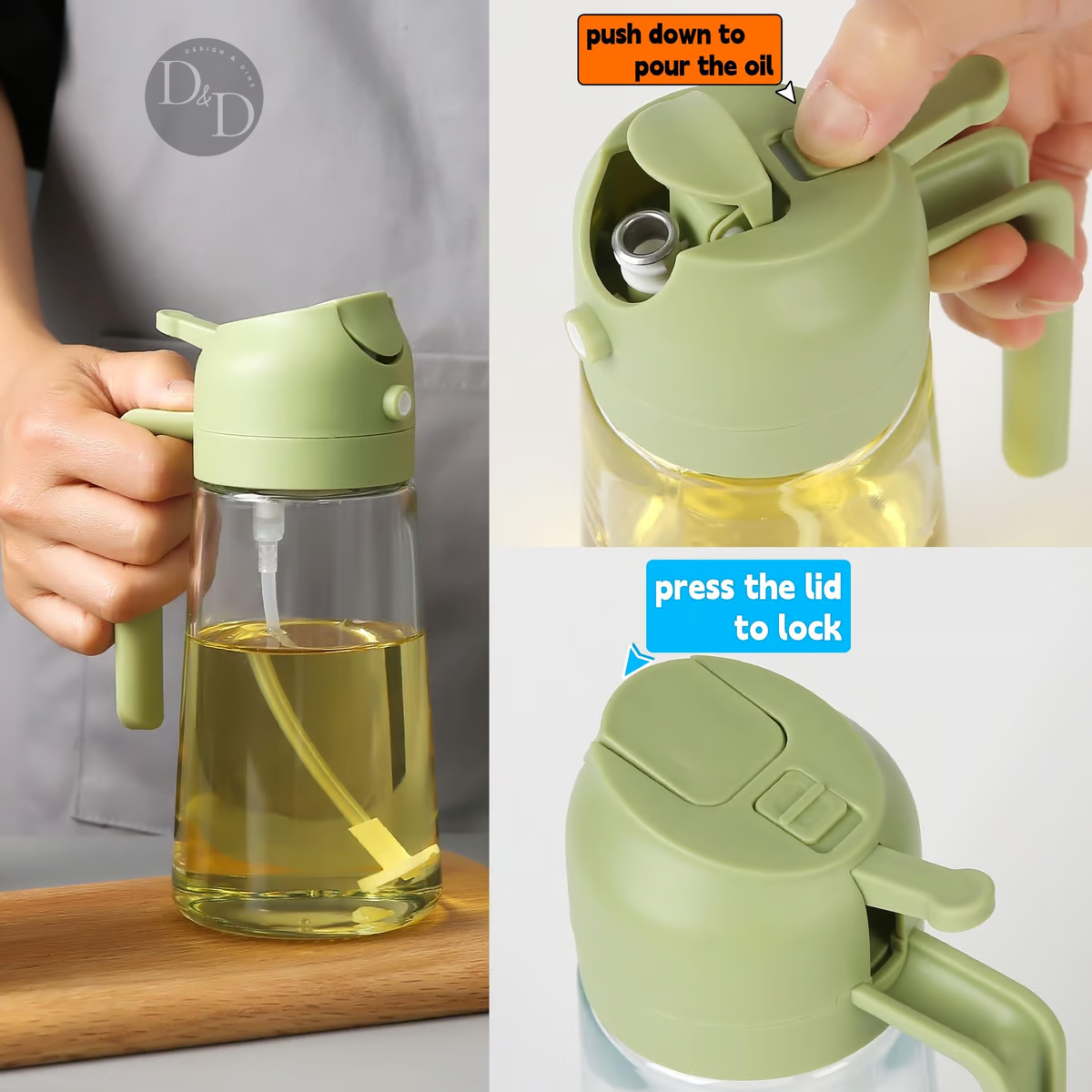 Nebulizador del chef - 1 + 1 GRATIS - spray de aceite 2 en 1