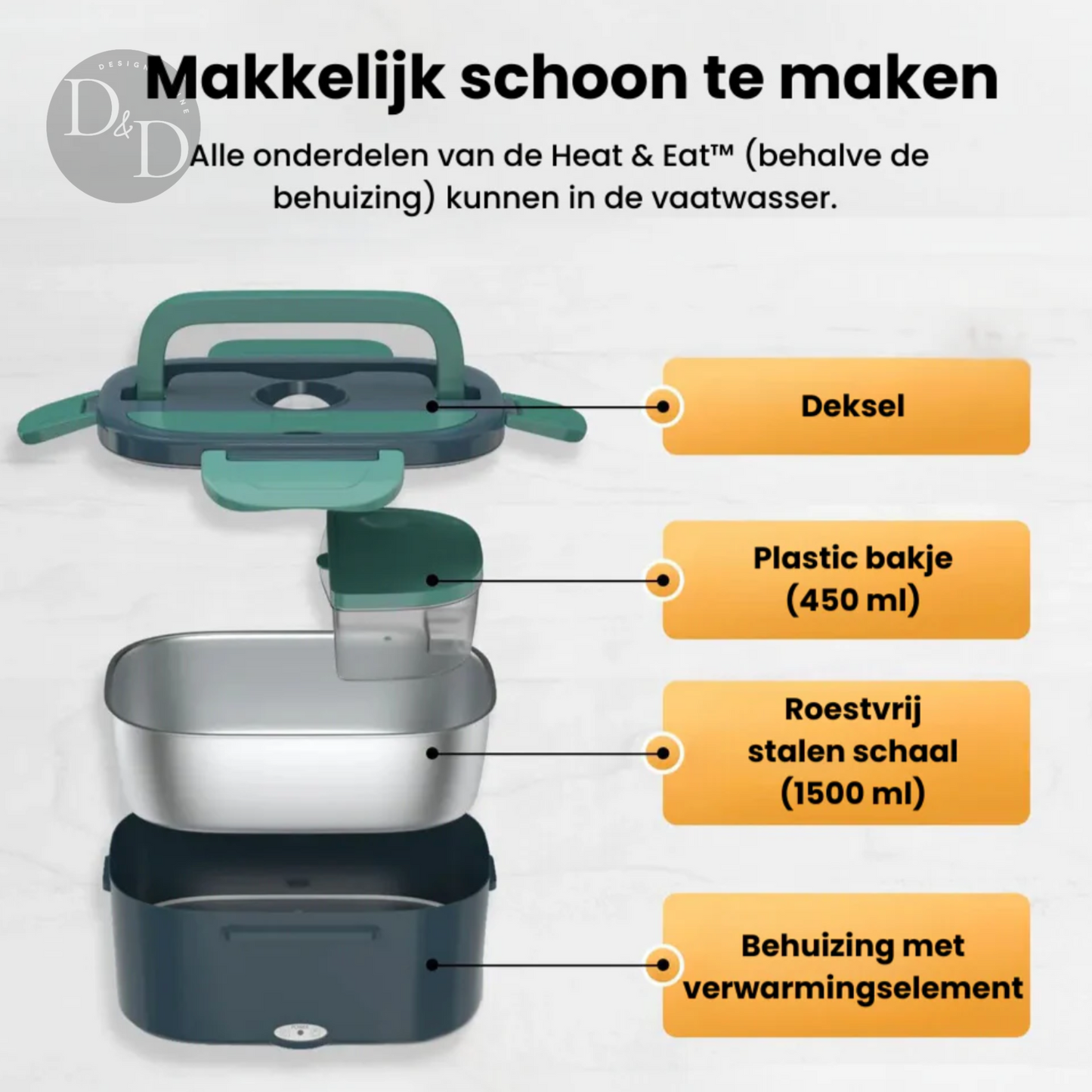 Heat & Eat - Elektrisch verwarmde lunchbox
