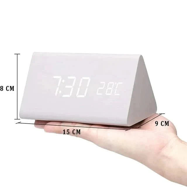 LED-Wecker in Holzoptik – Digitaluhr