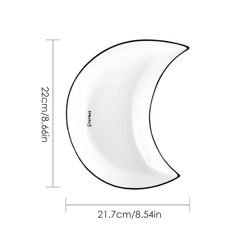 Lunar Luxe: 5-piece ceramic moon dish set