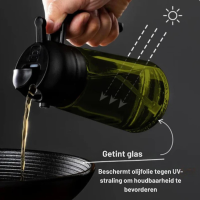 Nebulizzatore dello chef - spray olio 2 in 1 + vetro con protezione UV