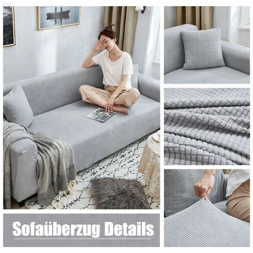 CozyShield Stretch-Sitzbankbezug – Jacquard Elastisch