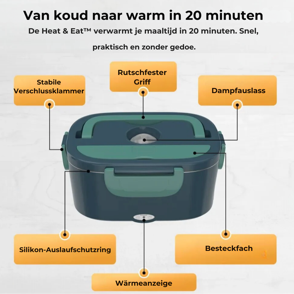 Warm & Essen - Elektrisch beheizte Lunchbox