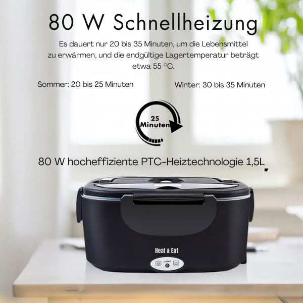 Warm & Essen - Elektrisch beheizte Lunchbox