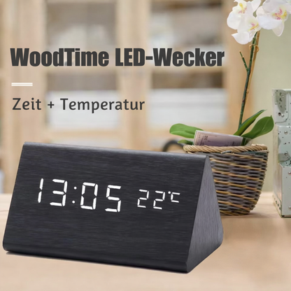 WoodTime LED-Wecker – Digitaluhr