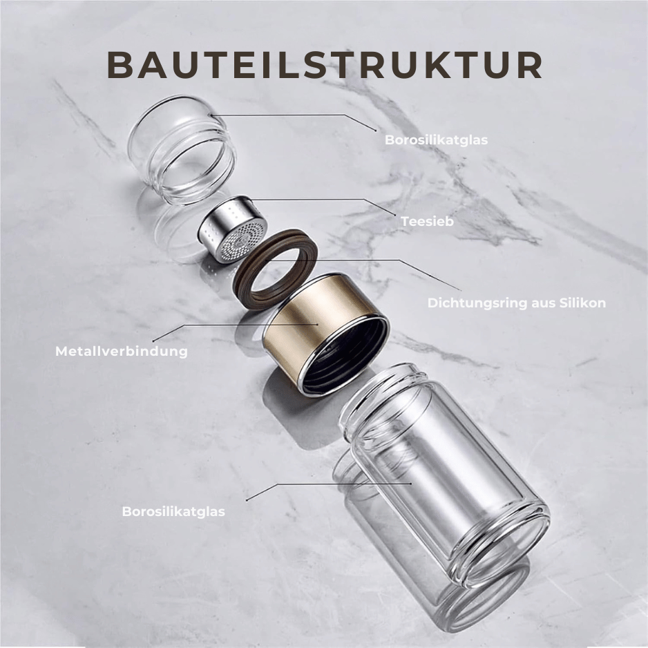 TeaNGo - Glas Tee Infuser Flasche