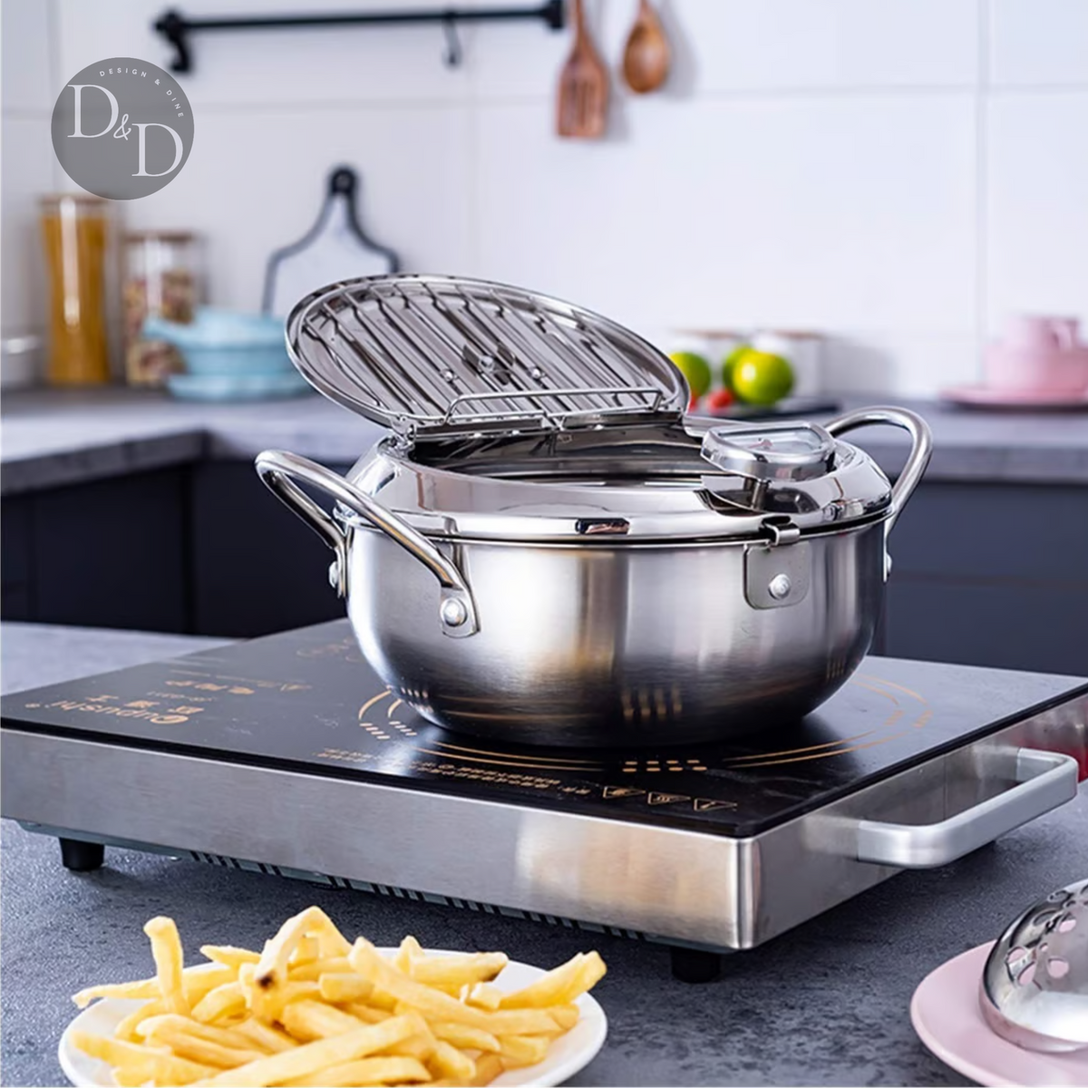 Fritteuse mit Temperaturkontrolle