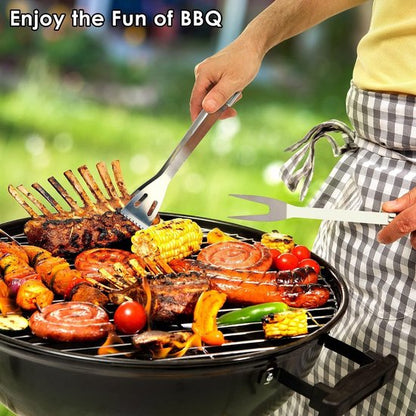 18-piece set - Stainless steel BBQ tools