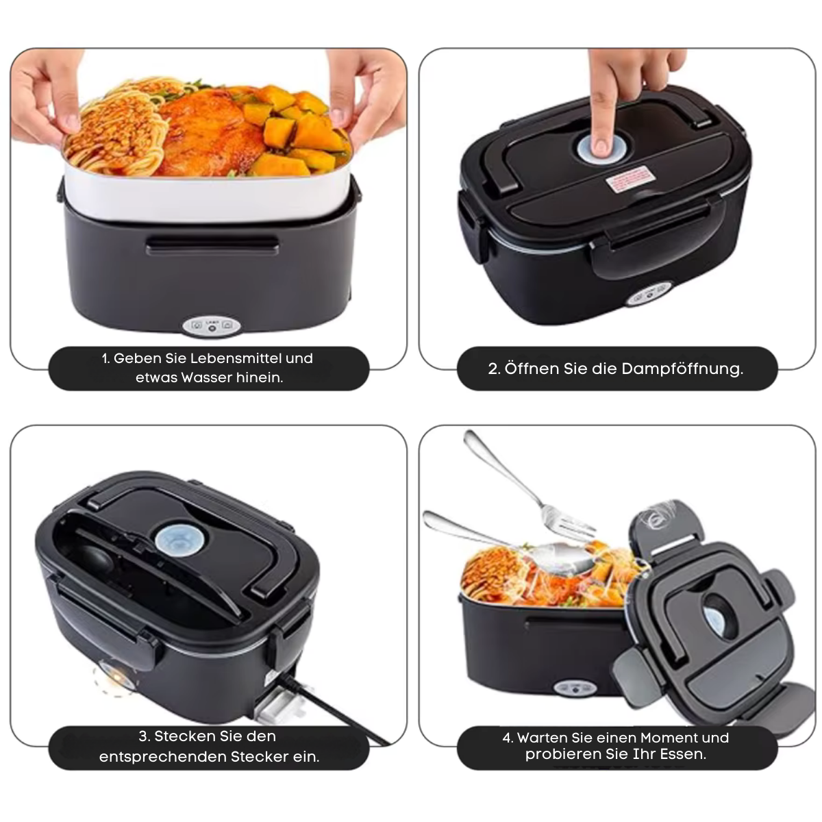 Warm & Essen - Elektrisch beheizte Lunchbox