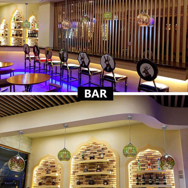 SparkBloom Glas-Hängelampe – 3D-Effekt