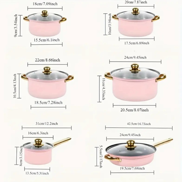 Aurum - 12-teilige Pfannenset