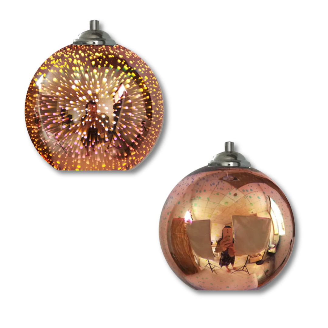 SparkBloom Glas-Hängelampe – 3D-Effekt