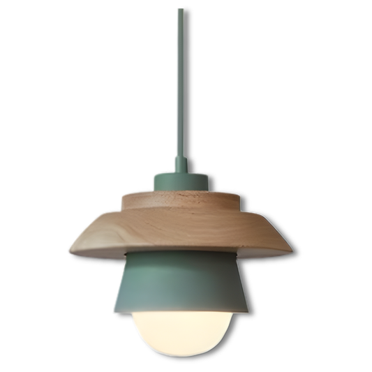 SkandiAura Hängelampe – Holzakzente