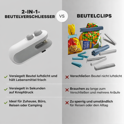 Seal&Go – 2-in-1-Beutelverschließer