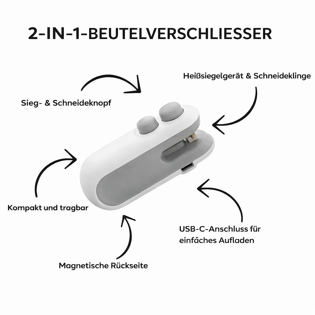 Seal&Go – 2-in-1-Beutelverschließer
