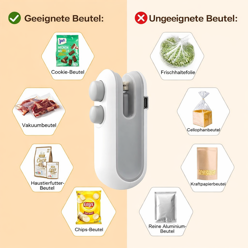 Seal&Go – 2-in-1-Beutelverschließer