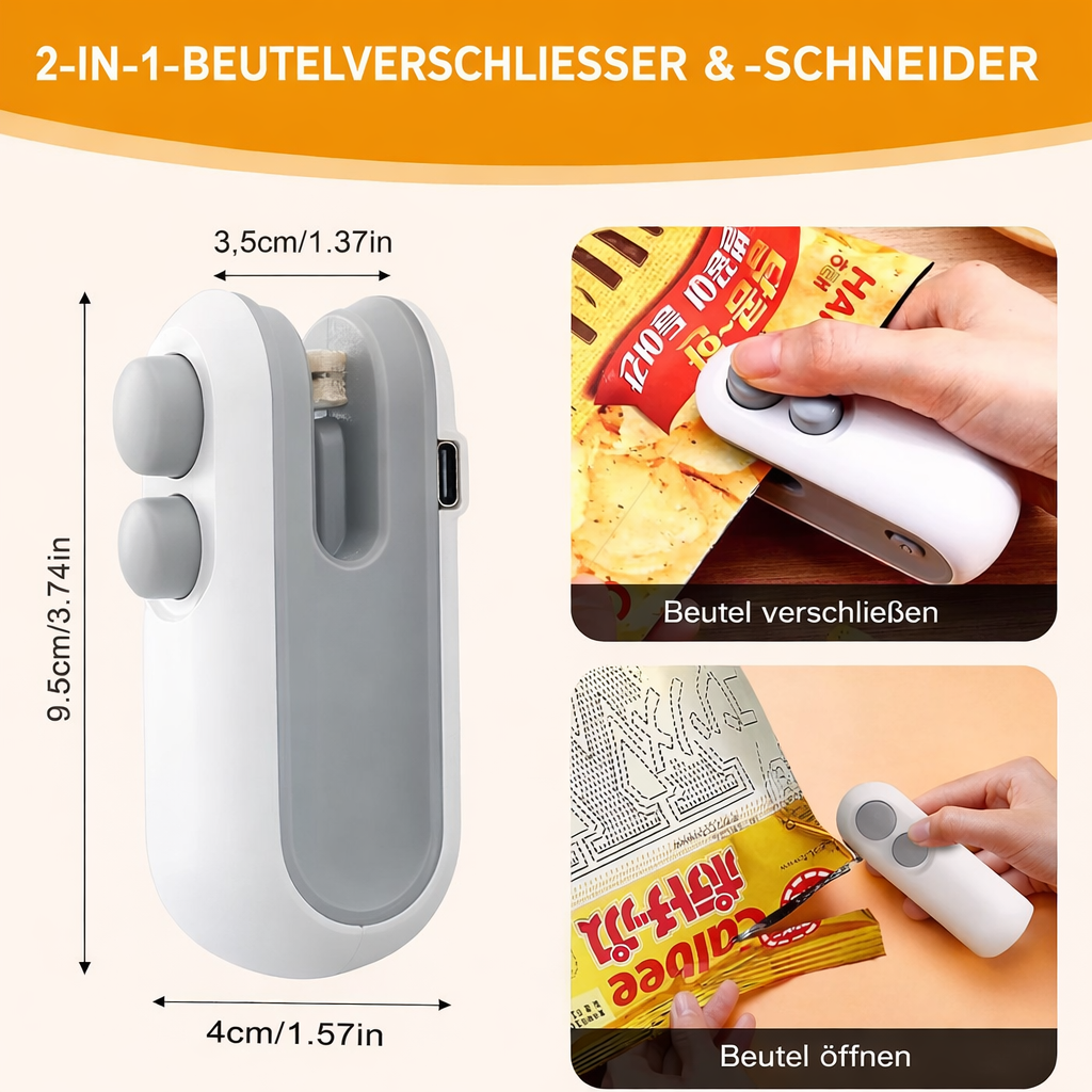 Seal&Go – 2-in-1-Beutelverschließer