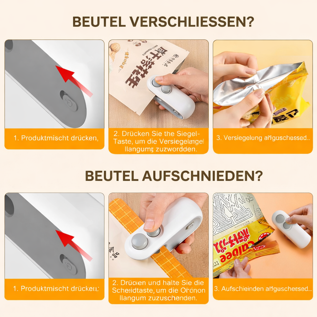 Seal&Go – 2-in-1-Beutelverschließer