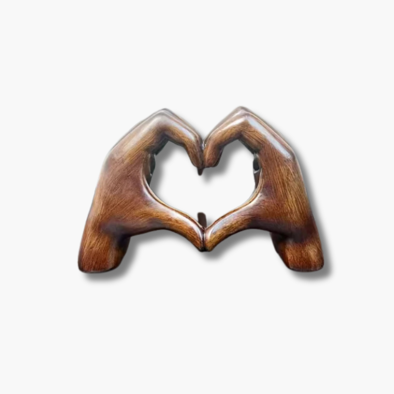 WarmHold Herz Hände Skulptur – Handgefertigt