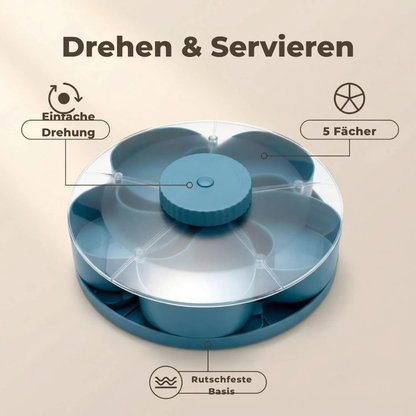 SpinServe-Snackschale Mit Fächern