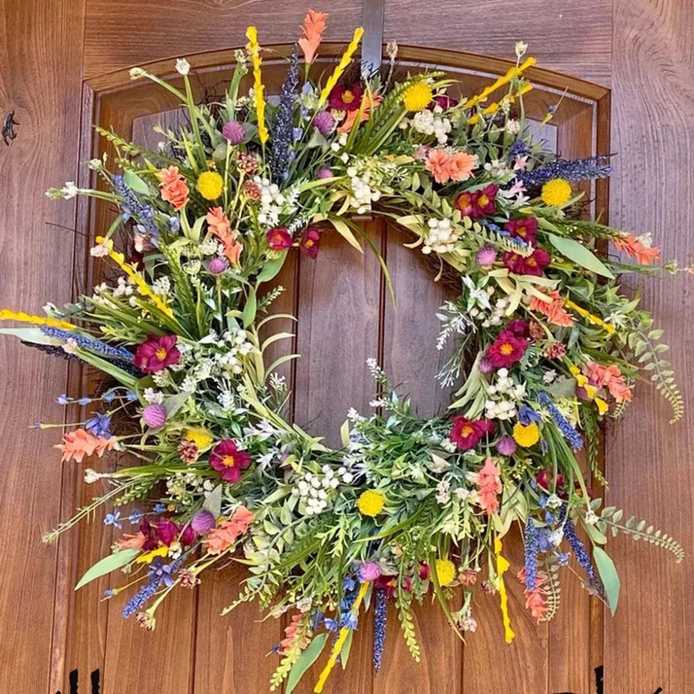 Blumenkranz für die Tür – handgefertigt