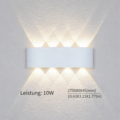 AeroGlow LED-Wandleuchte – Wetterfest