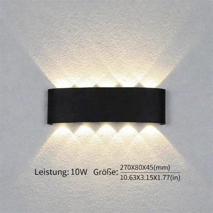 AeroGlow LED-Wandleuchte – Wetterfest