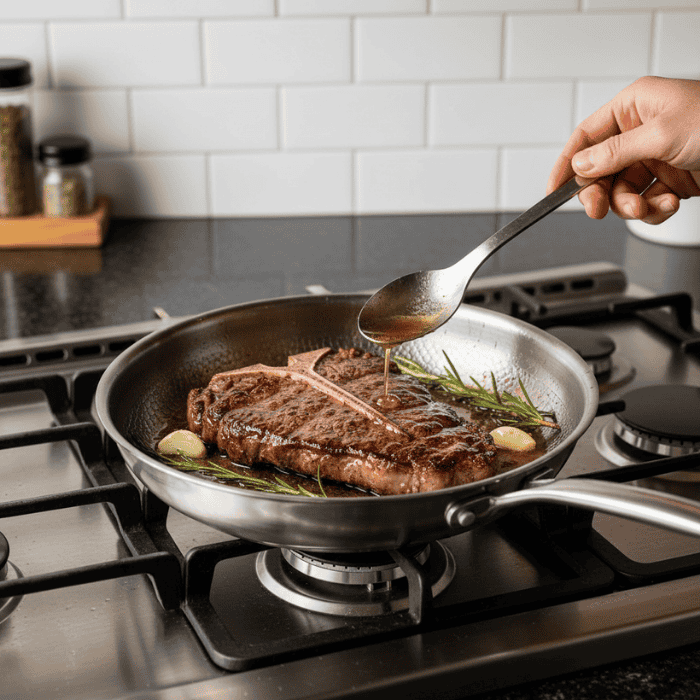 Bratpfanne aus Titan – Antihaftpfanne