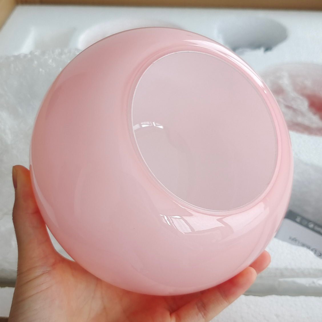 Marshmallow Kronleuchter Gold Rosa Glas Deckenleuchte