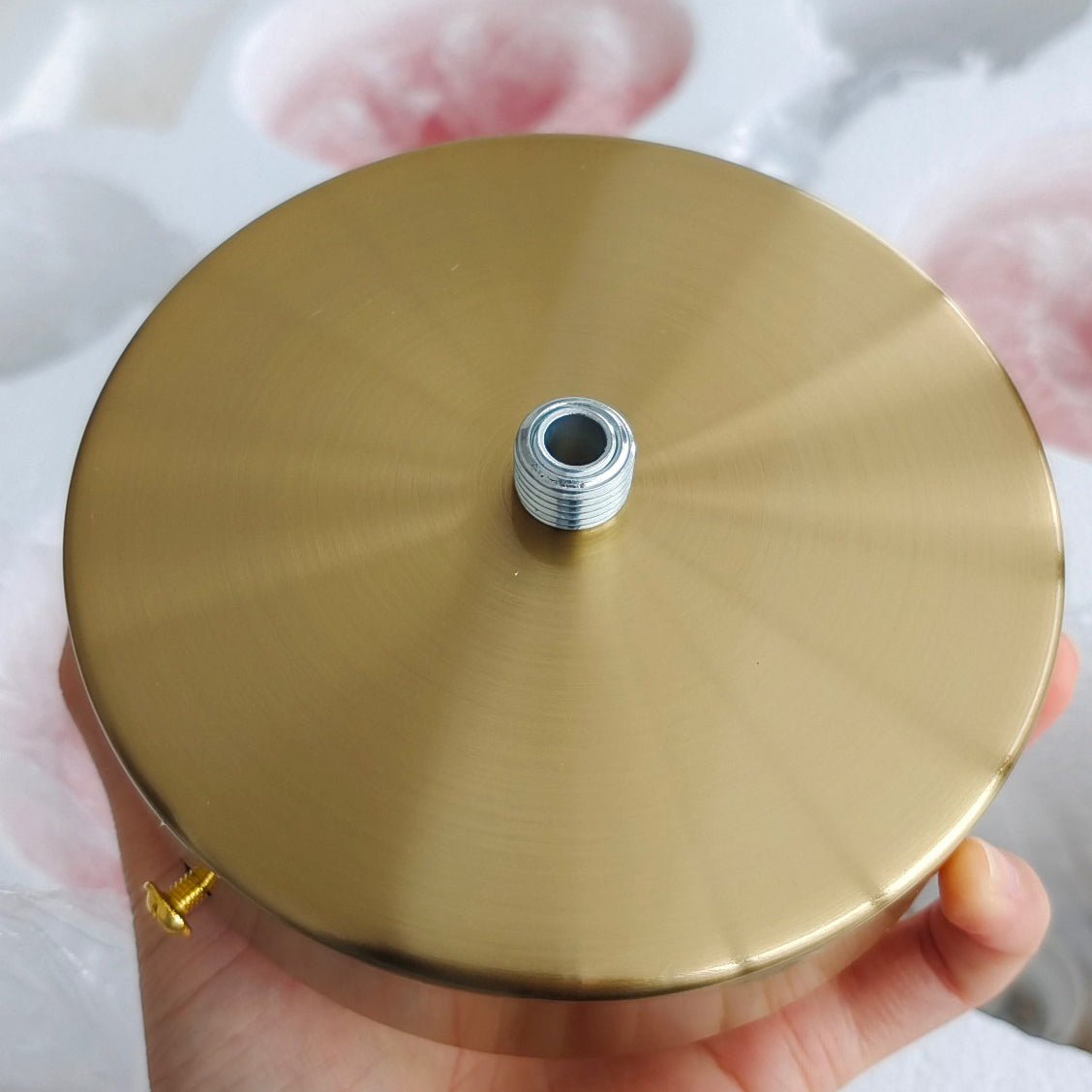 Marshmallow Kronleuchter Gold Rosa Glas Deckenleuchte