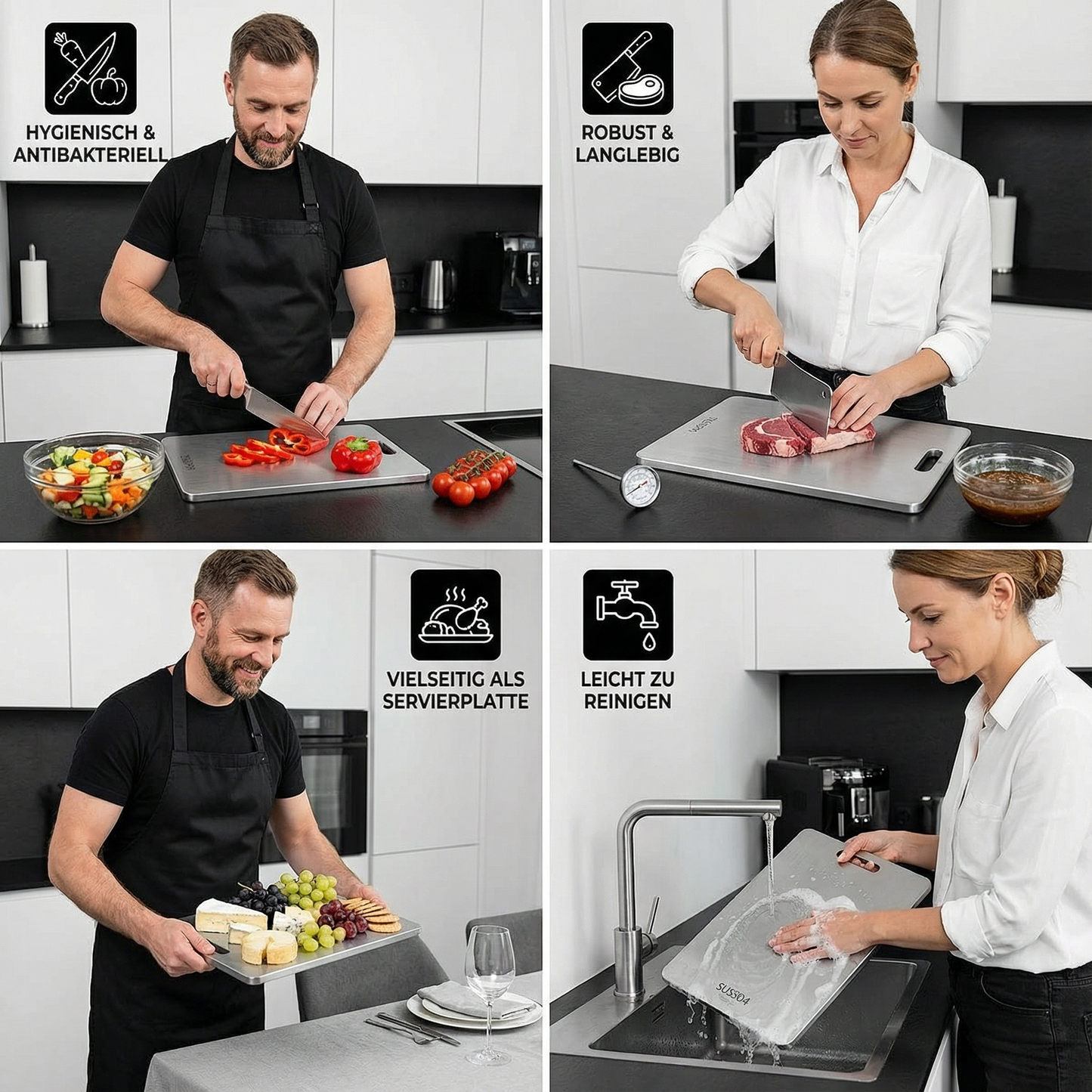 SteelPrep Pro Schneidebrett – Edelstahl